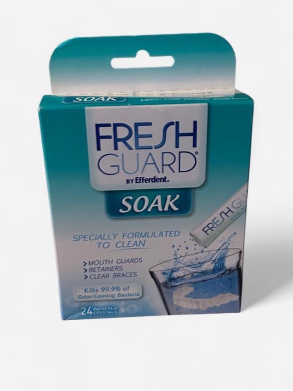 Soak Cleaning Crystals in Teal Packaging